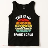 My Spare Scrub Funny Healthcare Worker Nurse CNAs Tank Top thumb 2