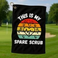 My Spare Scrub Funny Healthcare Worker Nurse CNAs Golf Towel thumb 1