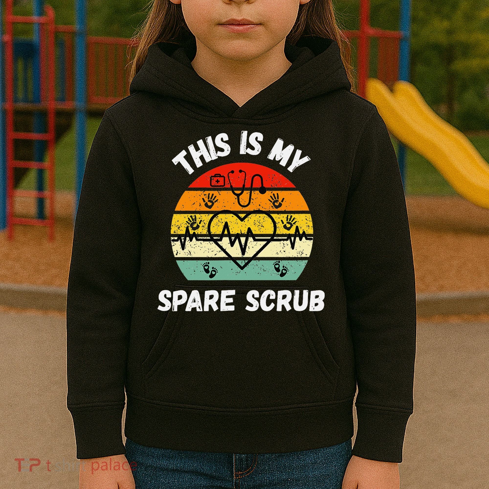 My Spare Scrub Funny Healthcare Worker Nurse CNAs Kids Hoodie