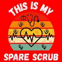 My Spare Scrub Funny Healthcare Worker Nurse CNAs Santa Hat thumb 1