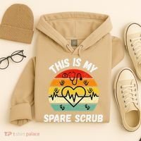 My Spare Scrub Funny Healthcare Worker Nurse CNAs Hoodie thumb 4