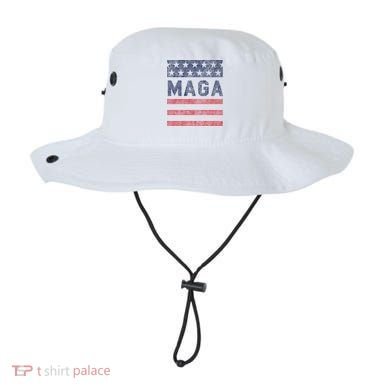 Maga Stars & Stripes Retro Vintage Distressed Graphic Bucket Hat