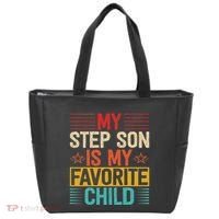 My Step Son is My Favorite Child Funny Step Dad Fathers Day Tote Bag thumb 0