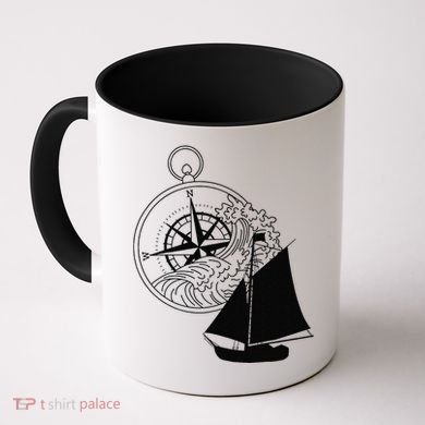 Maritime Sailing Ship Sailing Ships Ships Compass Ship Ahoy Coffee Mug