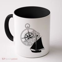 Maritime Sailing Ship Sailing Ships Ships Compass Ship Ahoy Coffee Mug thumb 0