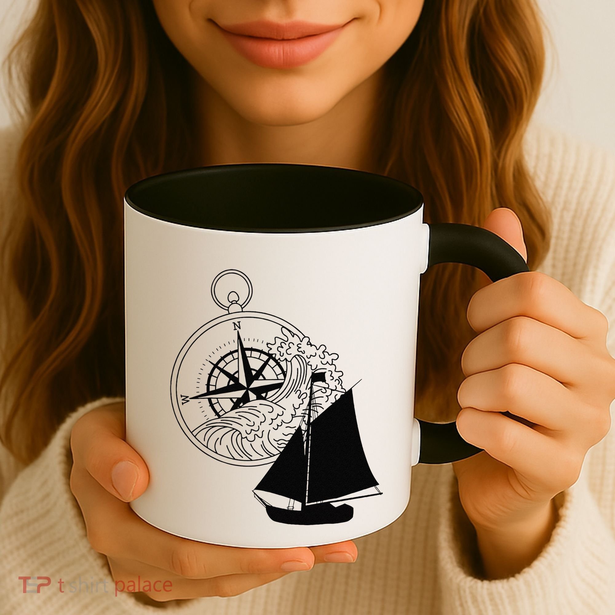 Maritime Sailing Ship Sailing Ships Ships Compass Ship Ahoy Coffee Mug