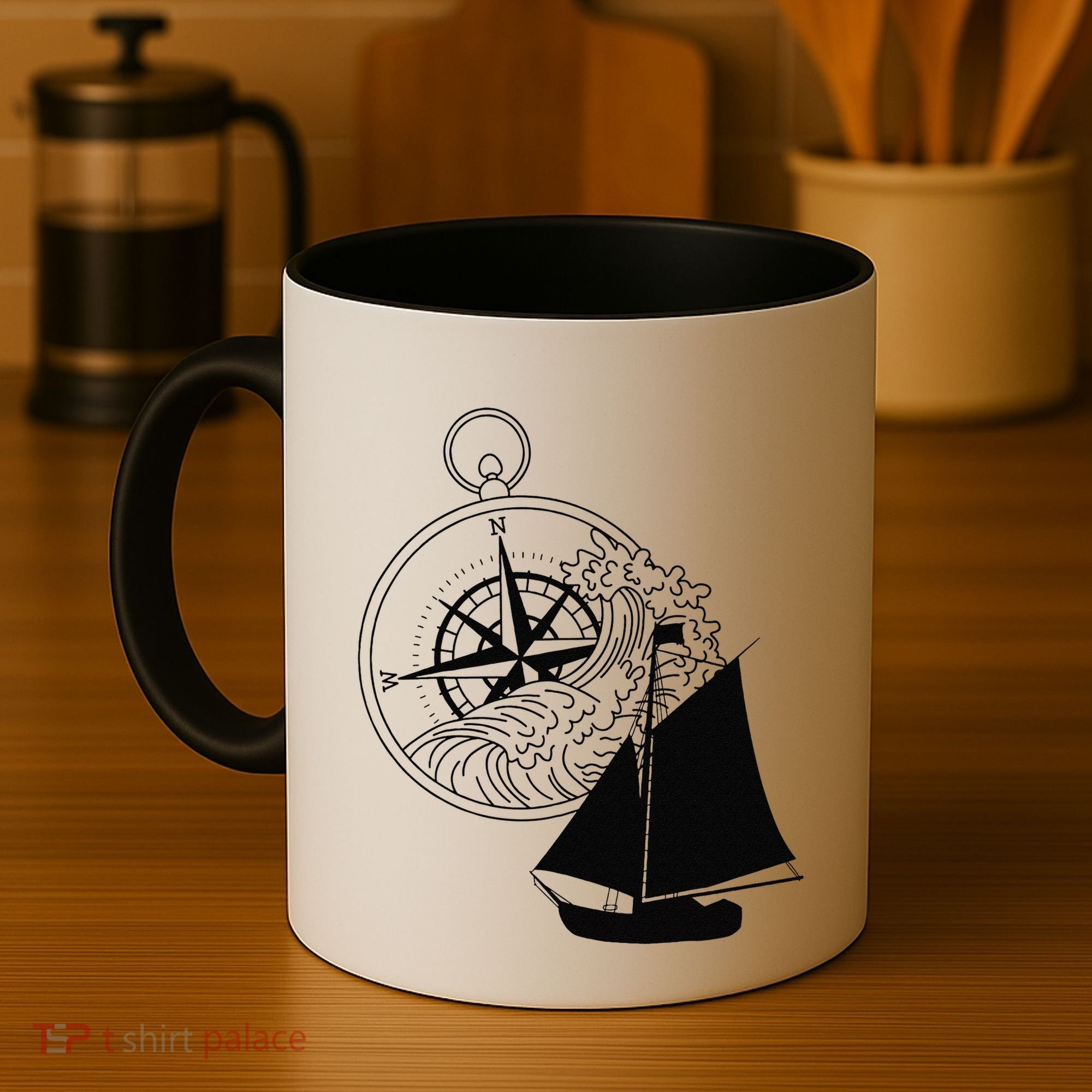 Maritime Sailing Ship Sailing Ships Ships Compass Ship Ahoy Coffee Mug