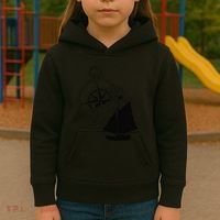 Maritime Sailing Ship Sailing Ships Ships Compass Ship Ahoy Kids Hoodie thumb 3