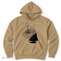 Maritime Sailing Ship Sailing Ships Ships Compass Ship Ahoy Hoodie thumb 0