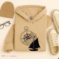 Maritime Sailing Ship Sailing Ships Ships Compass Ship Ahoy Hoodie thumb 4