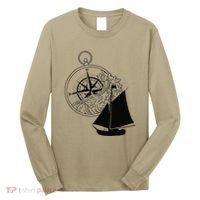 Maritime Sailing Ship Sailing Ships Ships Compass Ship Ahoy Long Sleeve Shirt thumb 0