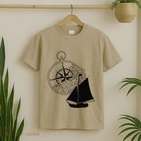Maritime Sailing Ship Sailing Ships Ships Compass Ship Ahoy T-Shirt thumb 2
