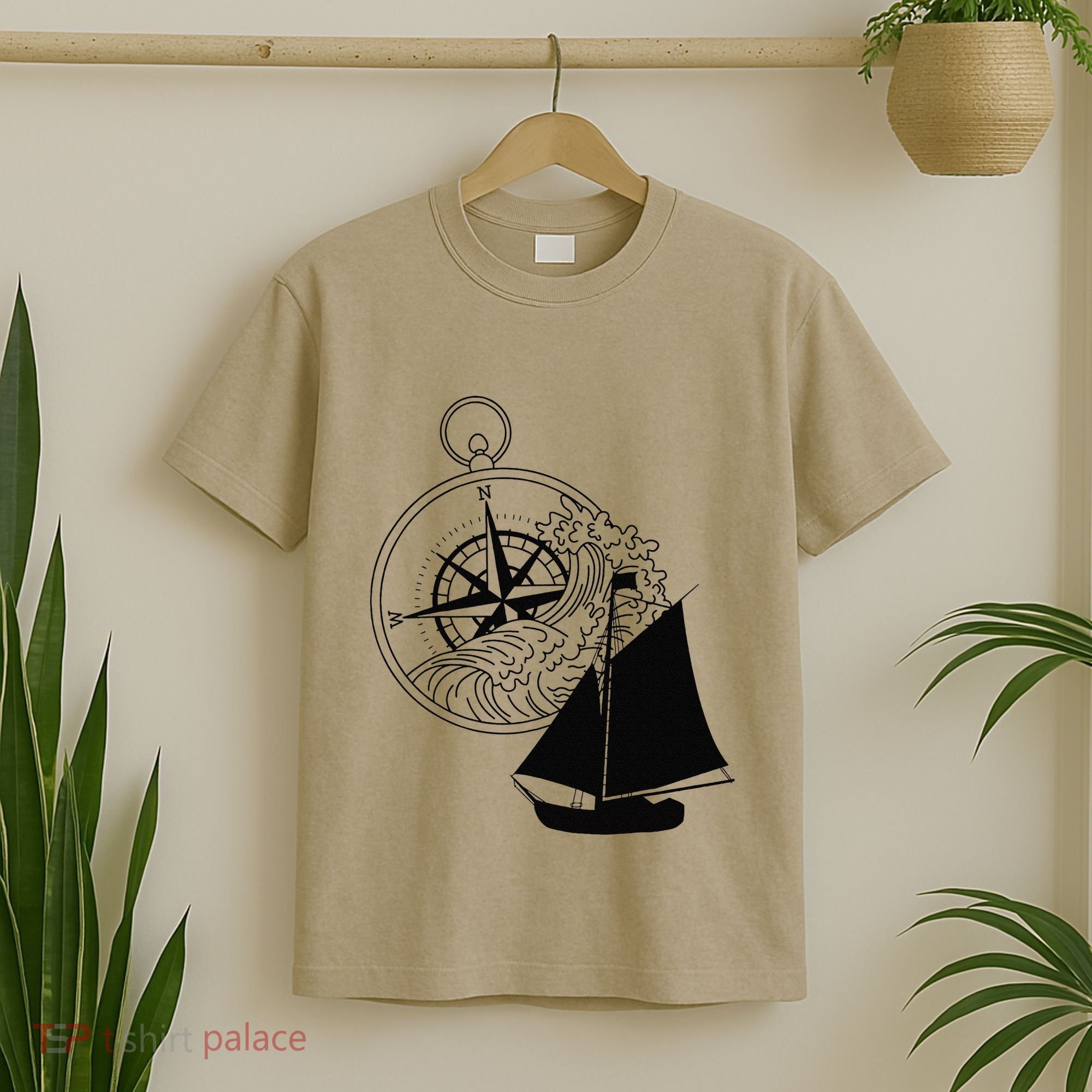 Maritime Sailing Ship Sailing Ships Ships Compass Ship Ahoy T-Shirt