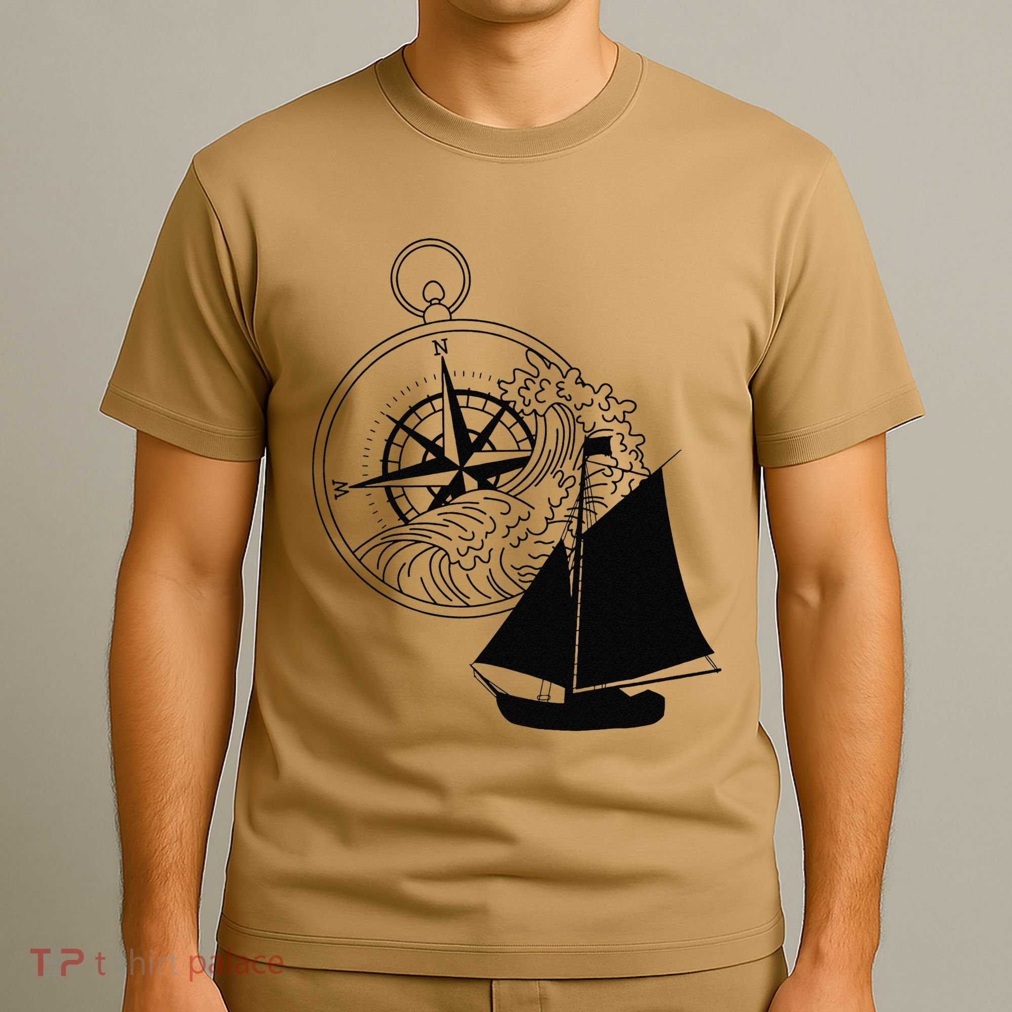 Maritime Sailing Ship Sailing Ships Ships Compass Ship Ahoy T-Shirt