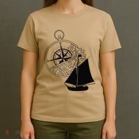 Maritime Sailing Ship Sailing Ships Ships Compass Ship Ahoy T-Shirt thumb 4