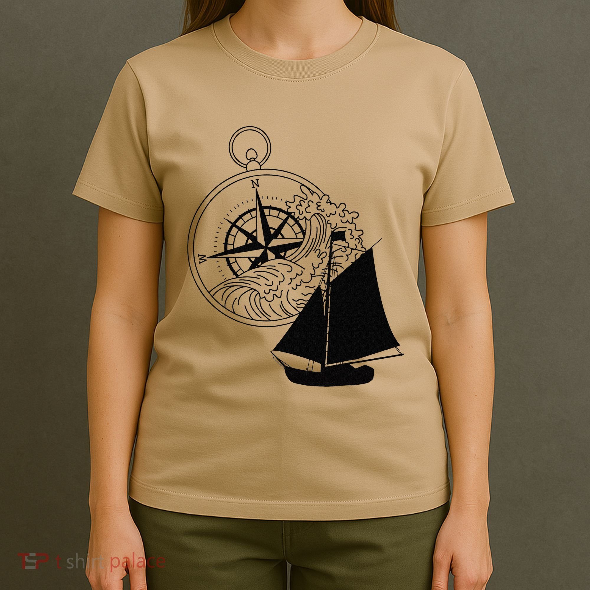 Maritime Sailing Ship Sailing Ships Ships Compass Ship Ahoy T-Shirt