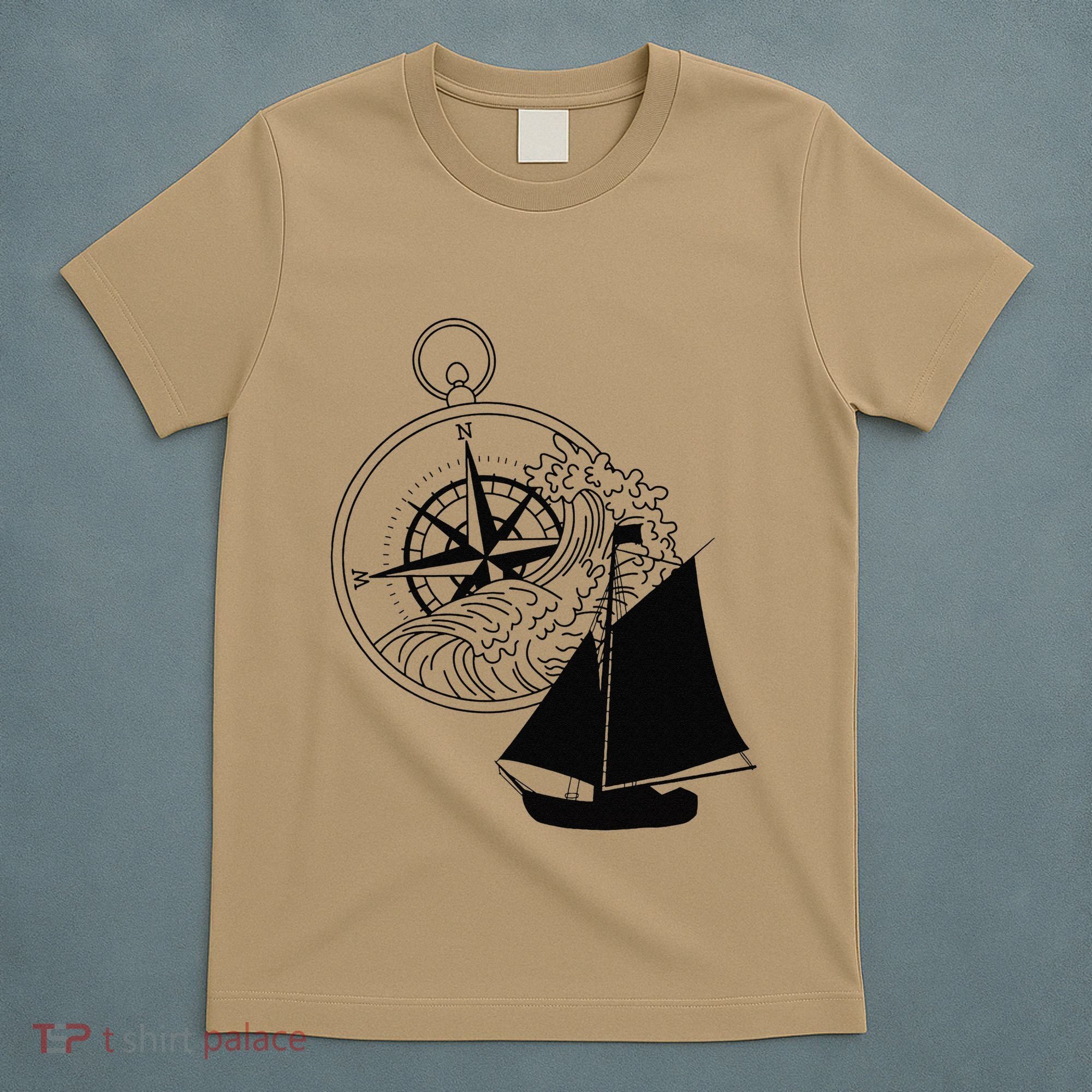 Maritime Sailing Ship Sailing Ships Ships Compass Ship Ahoy T-Shirt
