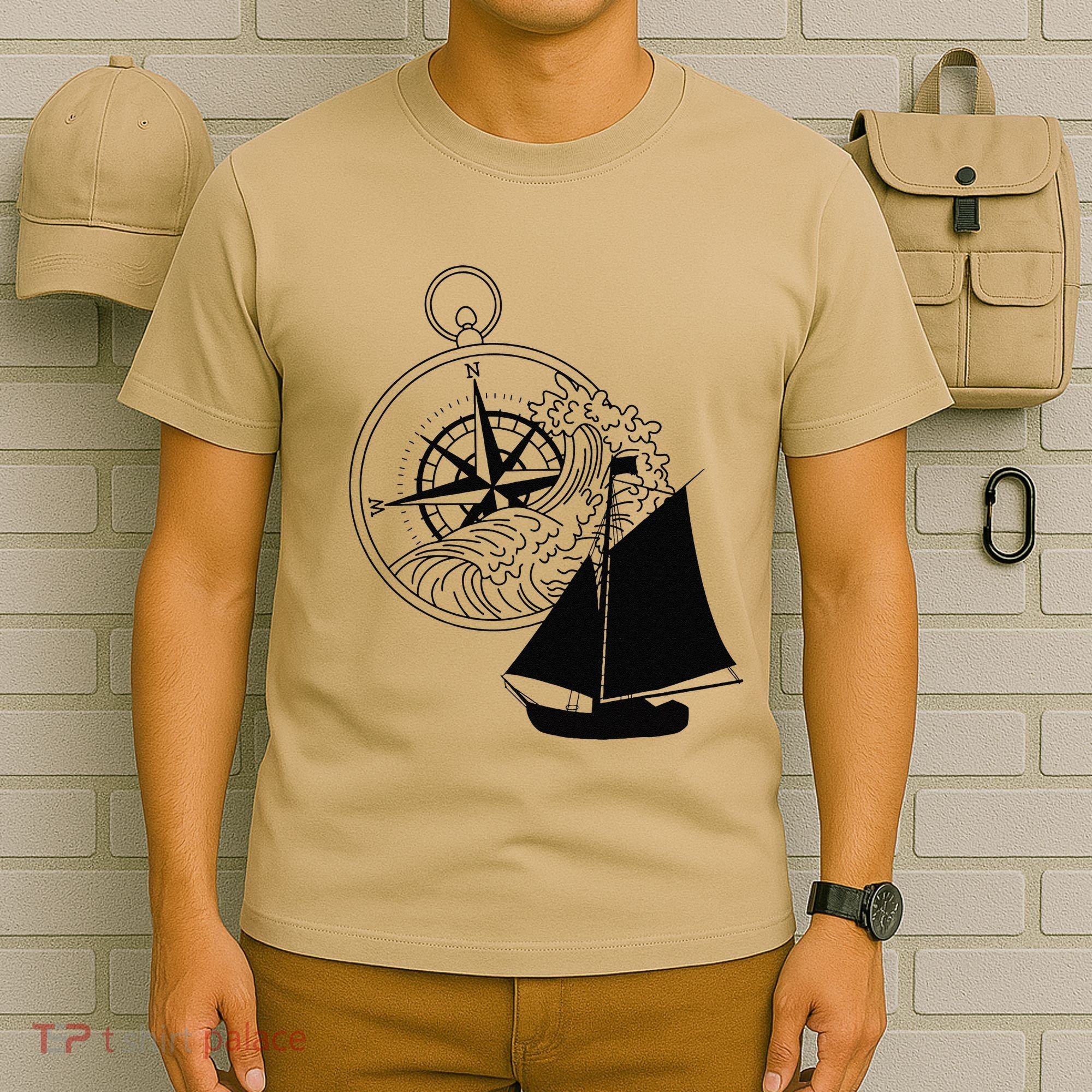 Maritime Sailing Ship Sailing Ships Ships Compass Ship Ahoy T-Shirt