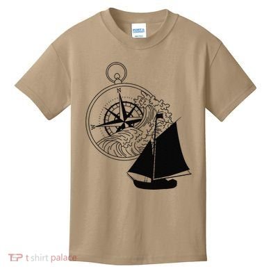 Maritime Sailing Ship Sailing Ships Ships Compass Ship Ahoy Kids T-Shirt