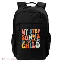 My Step Son Is My Favorite Child Funny Step Dad Fathers Day Backpack thumb 0