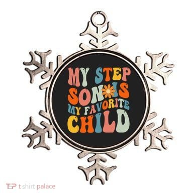 My Step Son Is My Favorite Child Funny Step Dad Fathers Day Ornament