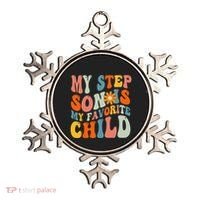 My Step Son Is My Favorite Child Funny Step Dad Fathers Day Ornament thumb 0