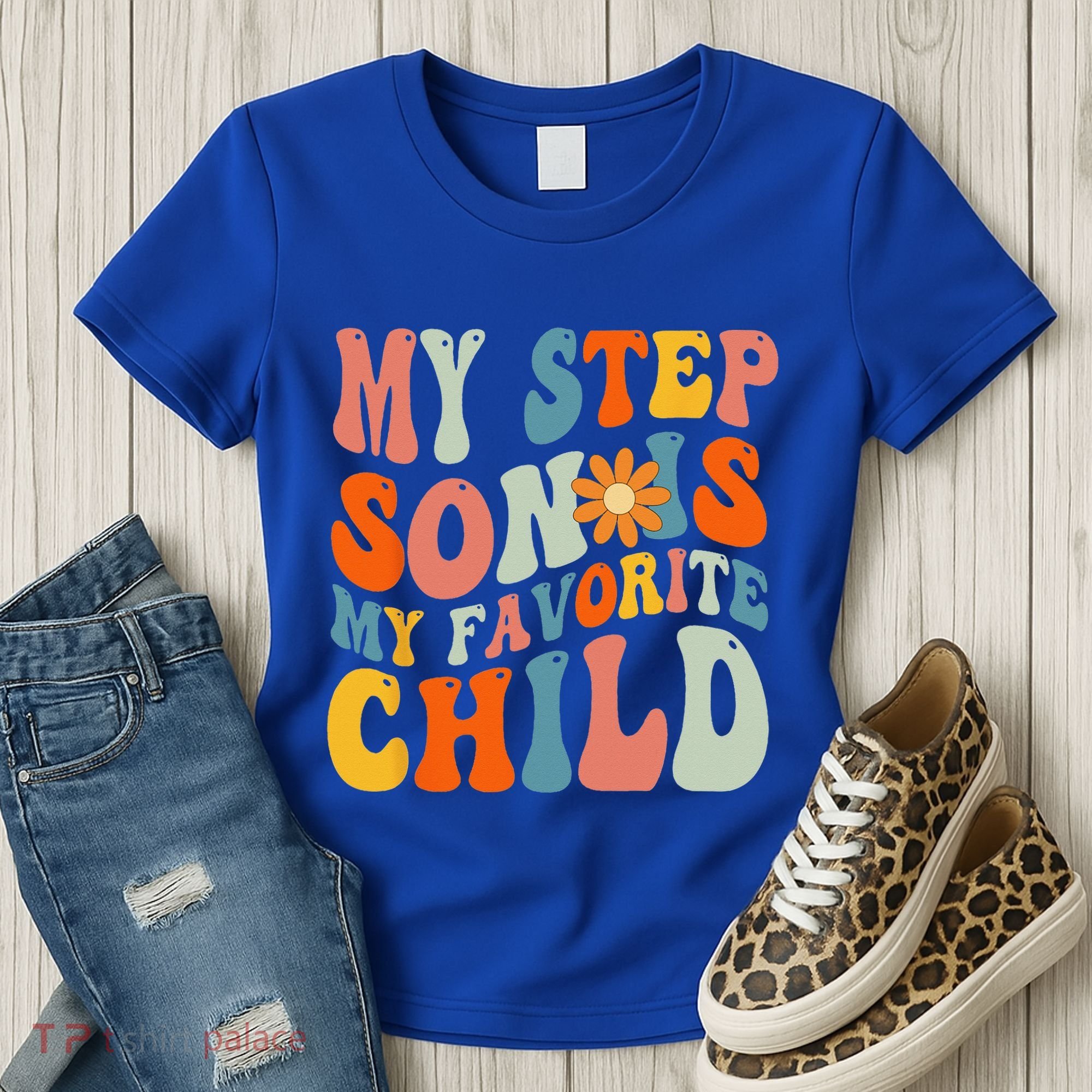 My Step Son Is My Favorite Child Funny Step Dad Fathers Day Women's T-Shirt