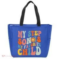 My Step Son Is My Favorite Child Funny Step Dad Fathers Day Tote Bag thumb 0