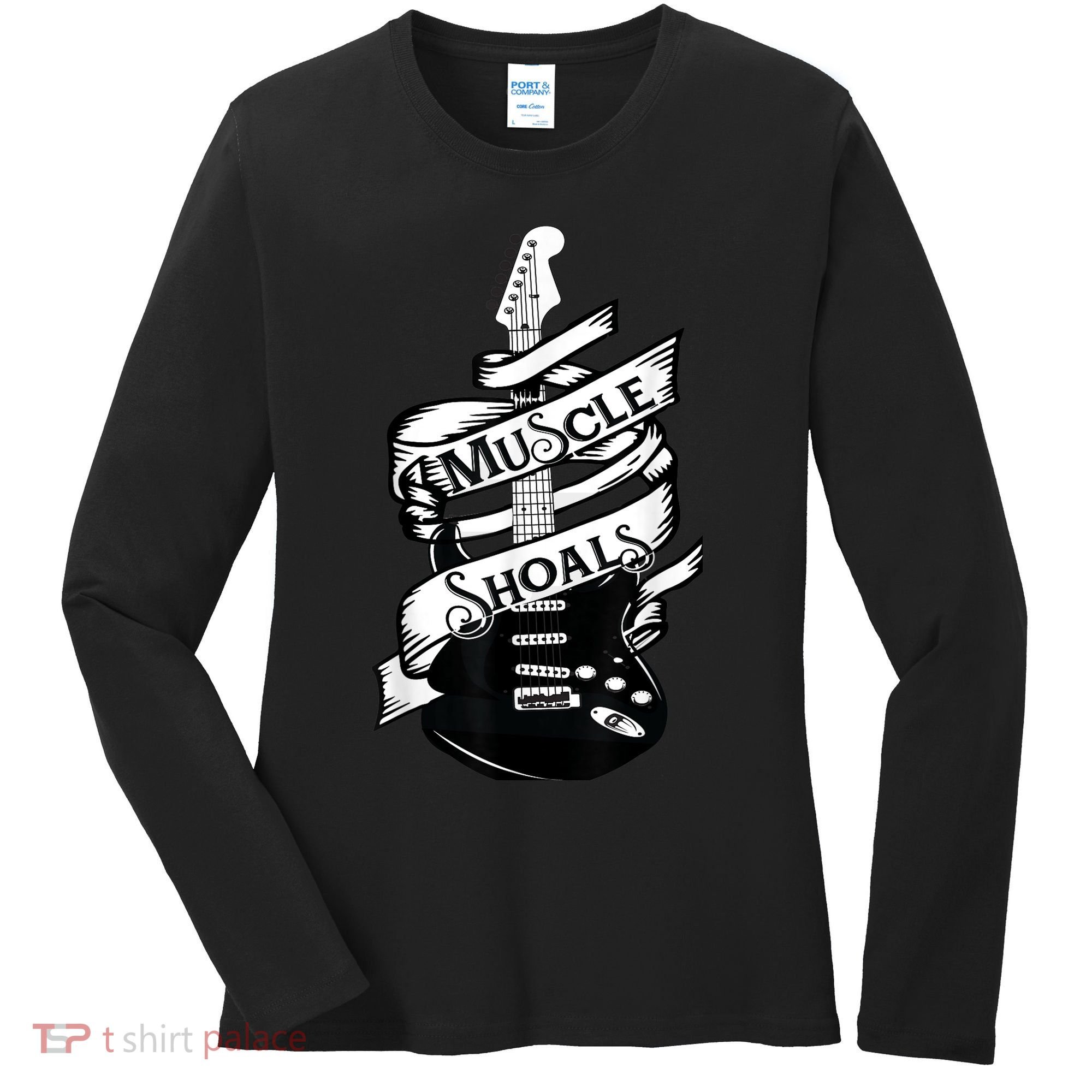 Muscle Shoals Shirt Alabama Music Recording Studio Guitar Women's Long Sleeve Shirt