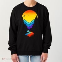 Mountain Stream Sunset Wilderness Women's Sweatshirt thumb 0
