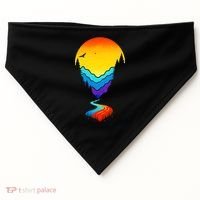Mountain Stream Sunset Wilderness USA-Made Doggie Bandana thumb 0