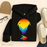 Mountain Stream Sunset Wilderness Hoodie thumb 4