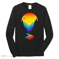 Mountain Stream Sunset Wilderness Long Sleeve Shirt thumb 0