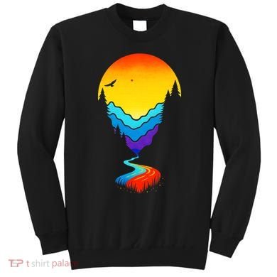 Mountain Stream Sunset Wilderness Sweatshirt