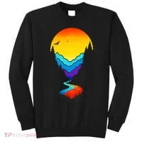 Mountain Stream Sunset Wilderness Sweatshirt thumb 0