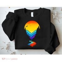 Mountain Stream Sunset Wilderness Sweatshirt thumb 2