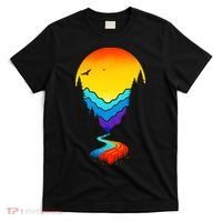 Mountain Stream Sunset Wilderness T-Shirt thumb 0