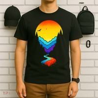 Mountain Stream Sunset Wilderness T-Shirt thumb 6