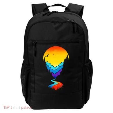 Mountain Stream Sunset Wilderness Backpack