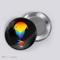 Mountain Stream Sunset Wilderness Button thumb 0