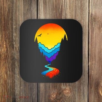 Mountain Stream Sunset Wilderness Coaster
