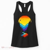 Mountain Stream Sunset Wilderness Women's Tank Top thumb 0