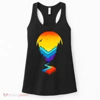 Mountain Stream Sunset Wilderness Women's Tank Top thumb 0