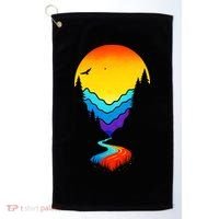 Mountain Stream Sunset Wilderness Golf Towel thumb 0