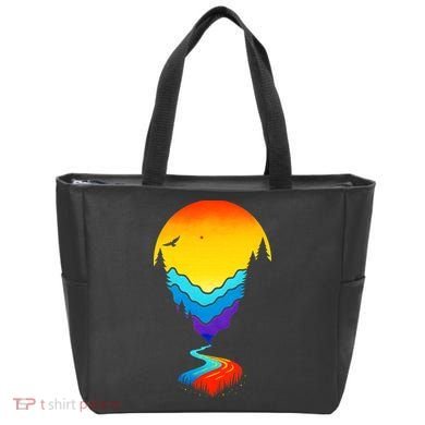 Mountain Stream Sunset Wilderness Tote Bag