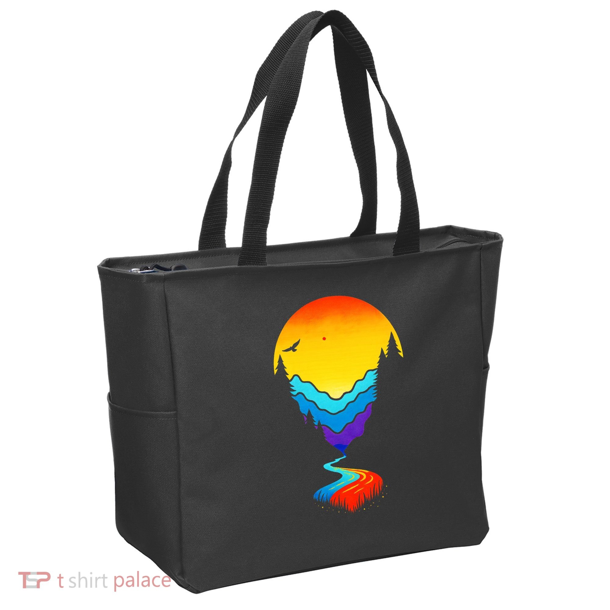 Mountain Stream Sunset Wilderness Tote Bag