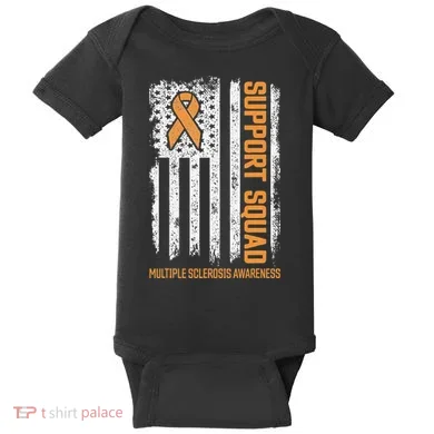 Multiple Sclerosi Support Squad Multiple Sclerosis Awareness Baby Bodysuit