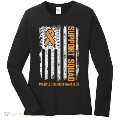 Multiple Sclerosi Support Squad Multiple Sclerosis Awareness Women's Long Sleeve Shirt