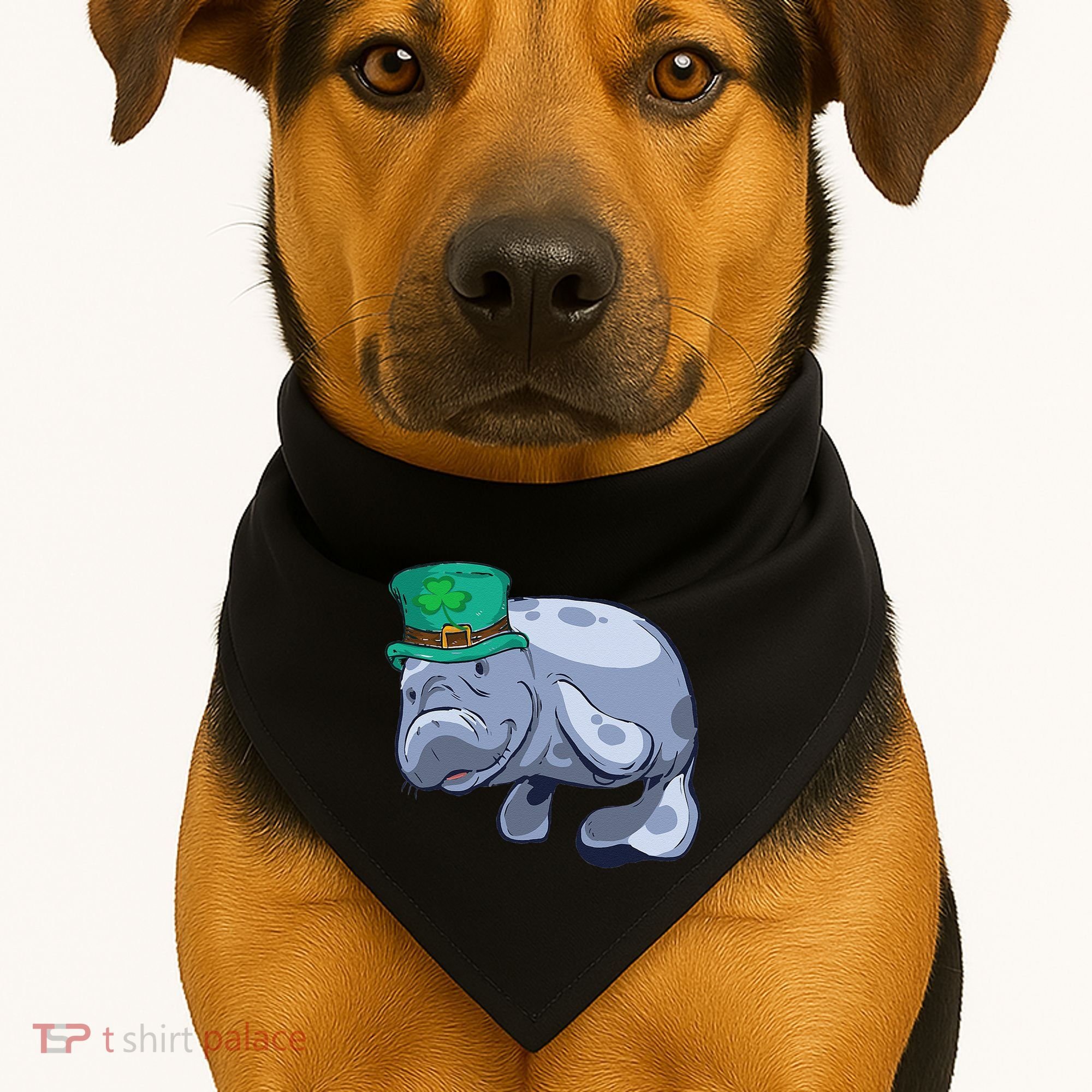 Manatee St. Saint Patrick's Day Women Funny USA-Made Doggie Bandana