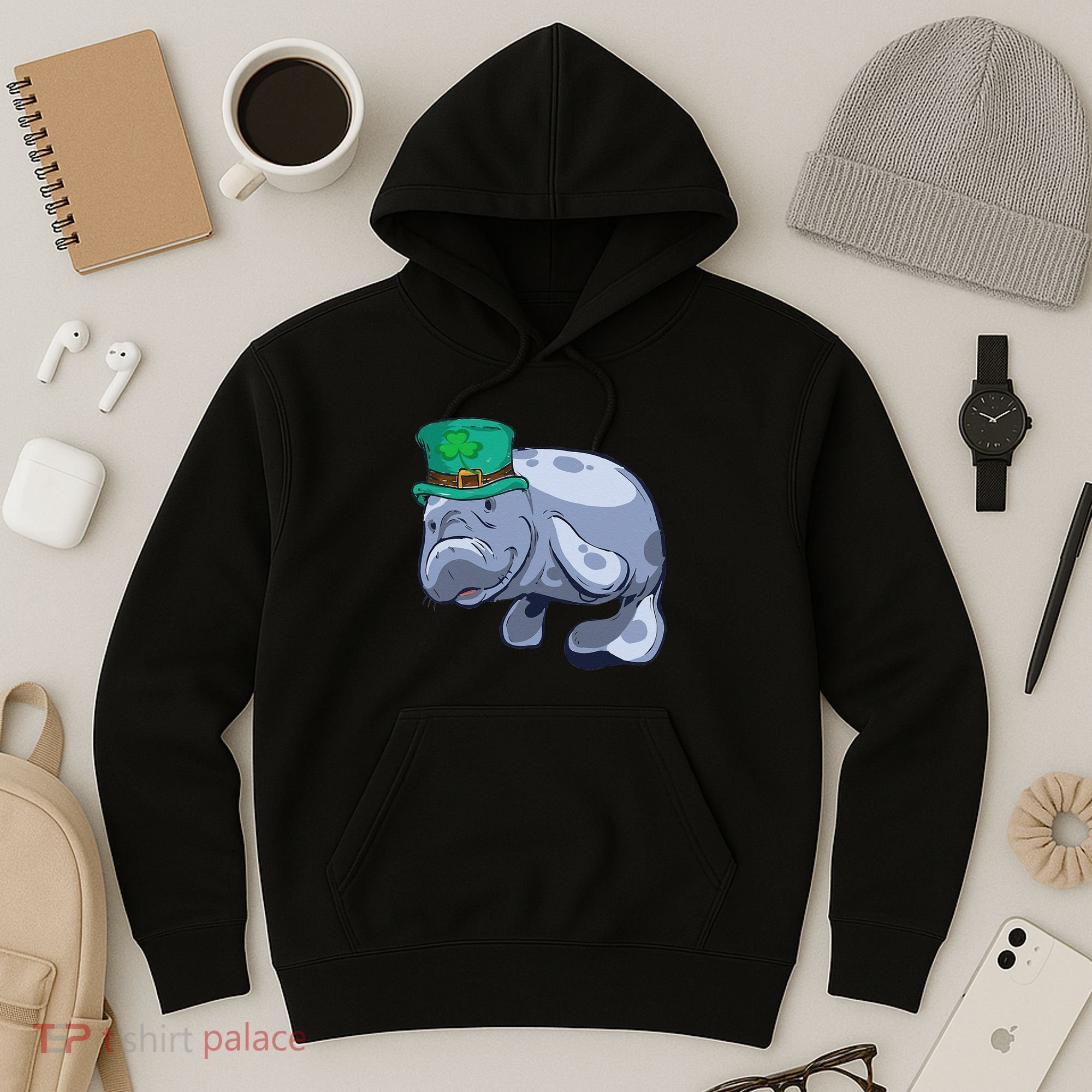 Manatee St. Saint Patrick's Day Women Funny Hoodie